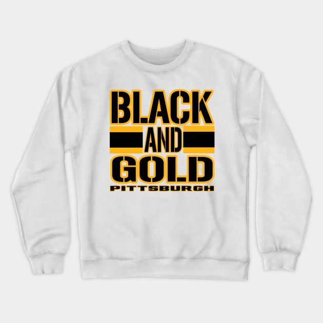 Pittsburgh LYFE Black and Gold True Football Colors! Crewneck Sweatshirt by OffesniveLine